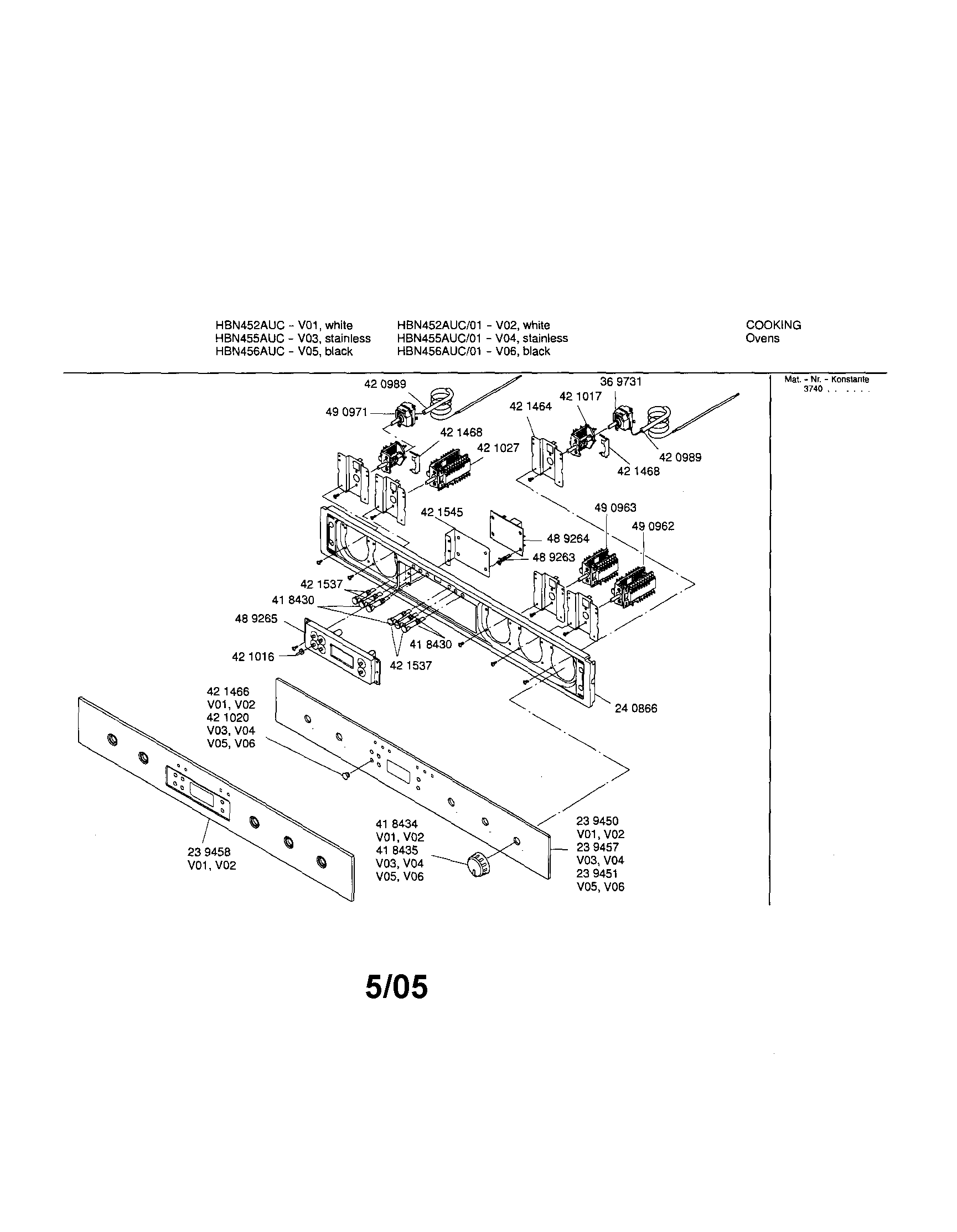Fascia panel