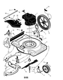 Engine/housing/blade/wheels