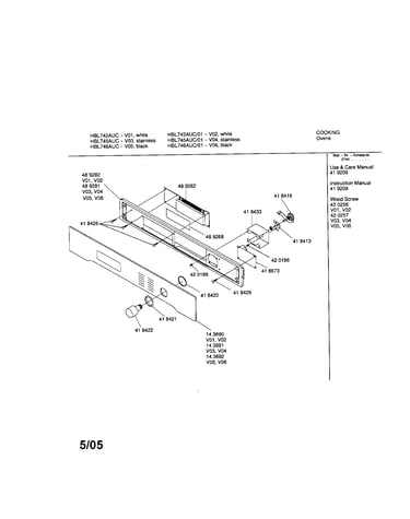 Fascia panel