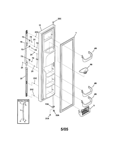 Freezer door