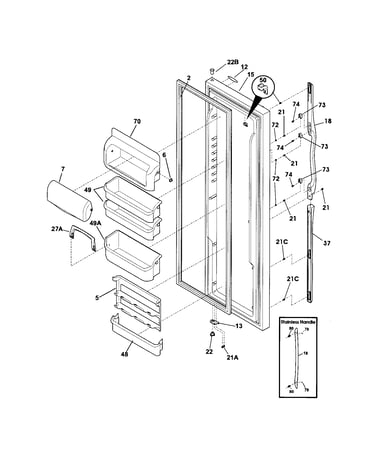 Refrigerator door