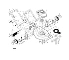 Craftsman 917371510 engine/housing/handle diagram