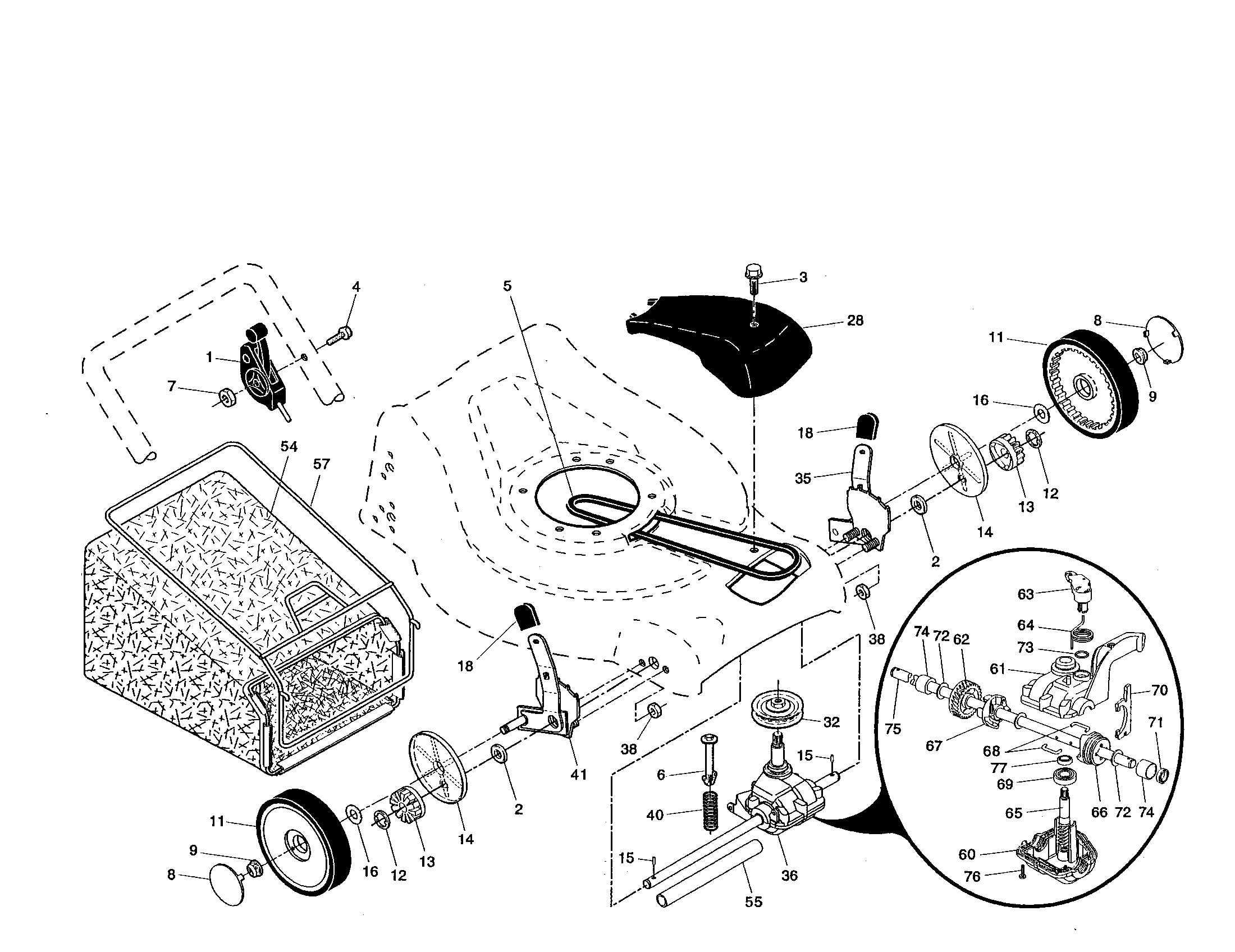 Wheels/tires/bag/gear case