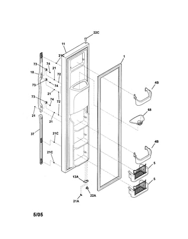 Freezer door