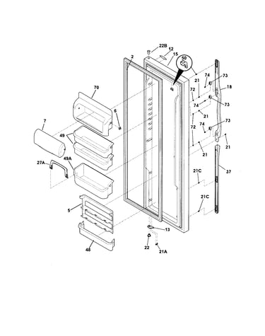 Refrigerator door
