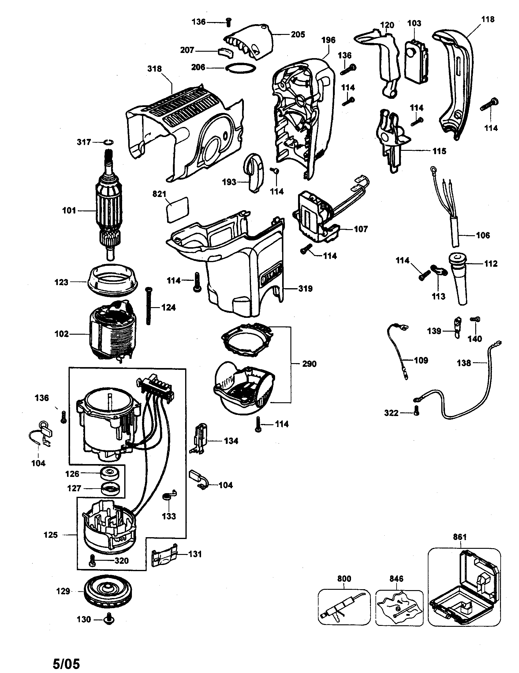 Top cover/armature/field case