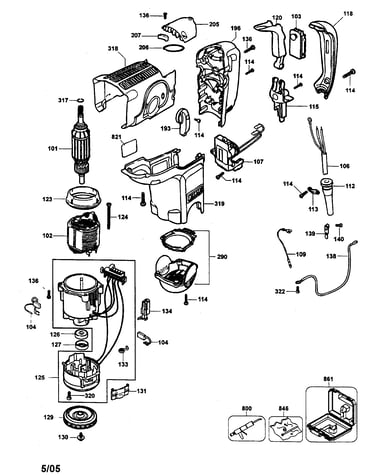 Top cover/armature/field case