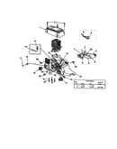 Engine housing/fuel tank/oil tank
