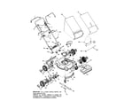 MTD 12A-445E452 handle/rear discharge deck/grass bag diagram