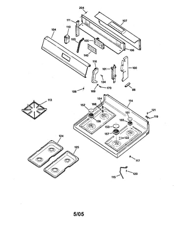 Gas and burner assembly