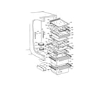 GE TFXW27FRBWH shelves and drawer diagram