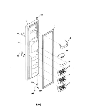 Freezer door