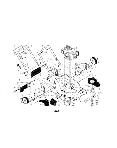 Engine/handle/housing/blade