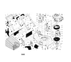 Craftsman 917377890 engine/housing/handle/bag diagram