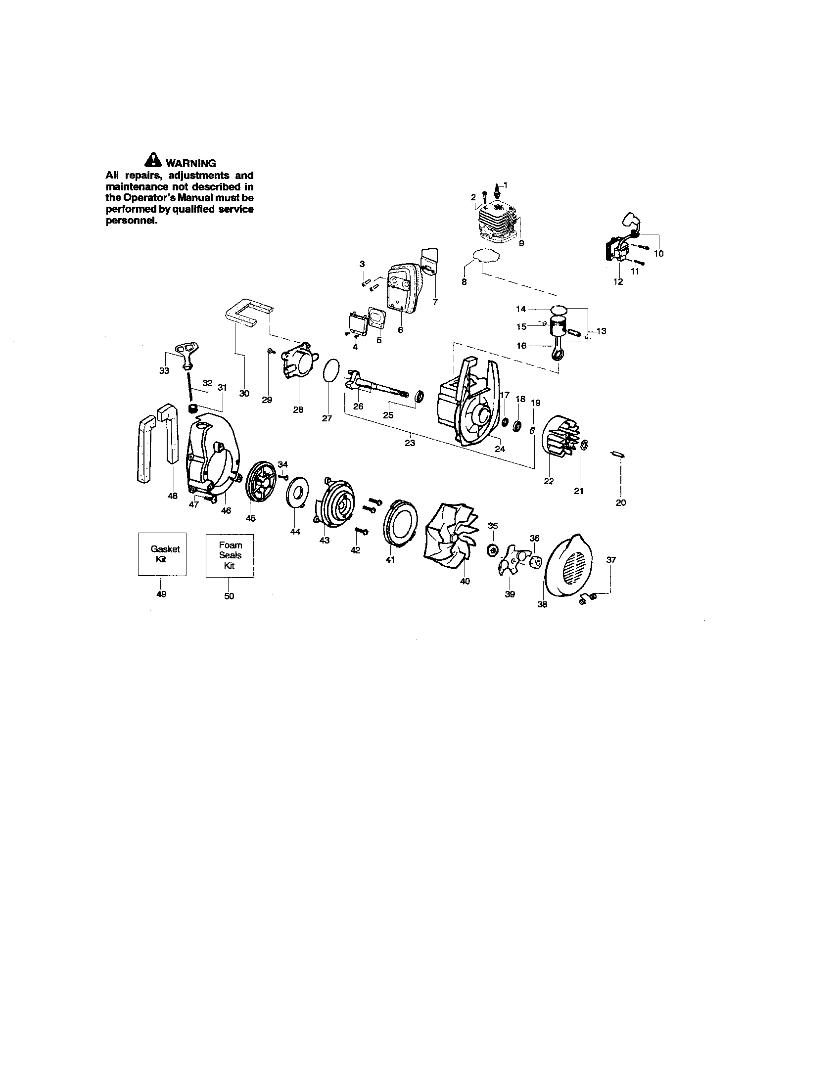 Cylinder/crankcase/crankshaft