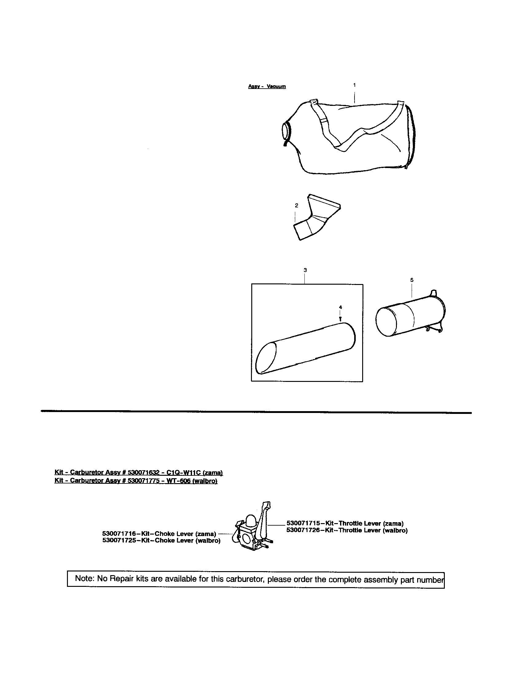 Vacuum assembly
