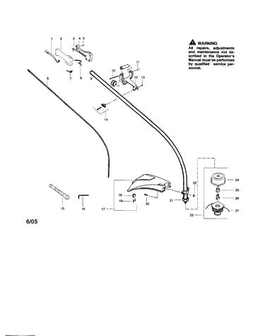 Driveshaft/handle/shield