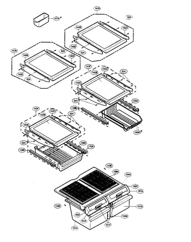 Refrigerator shelves