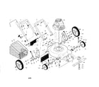 Craftsman 917388843 engine/housing/handle/bag/wheels diagram