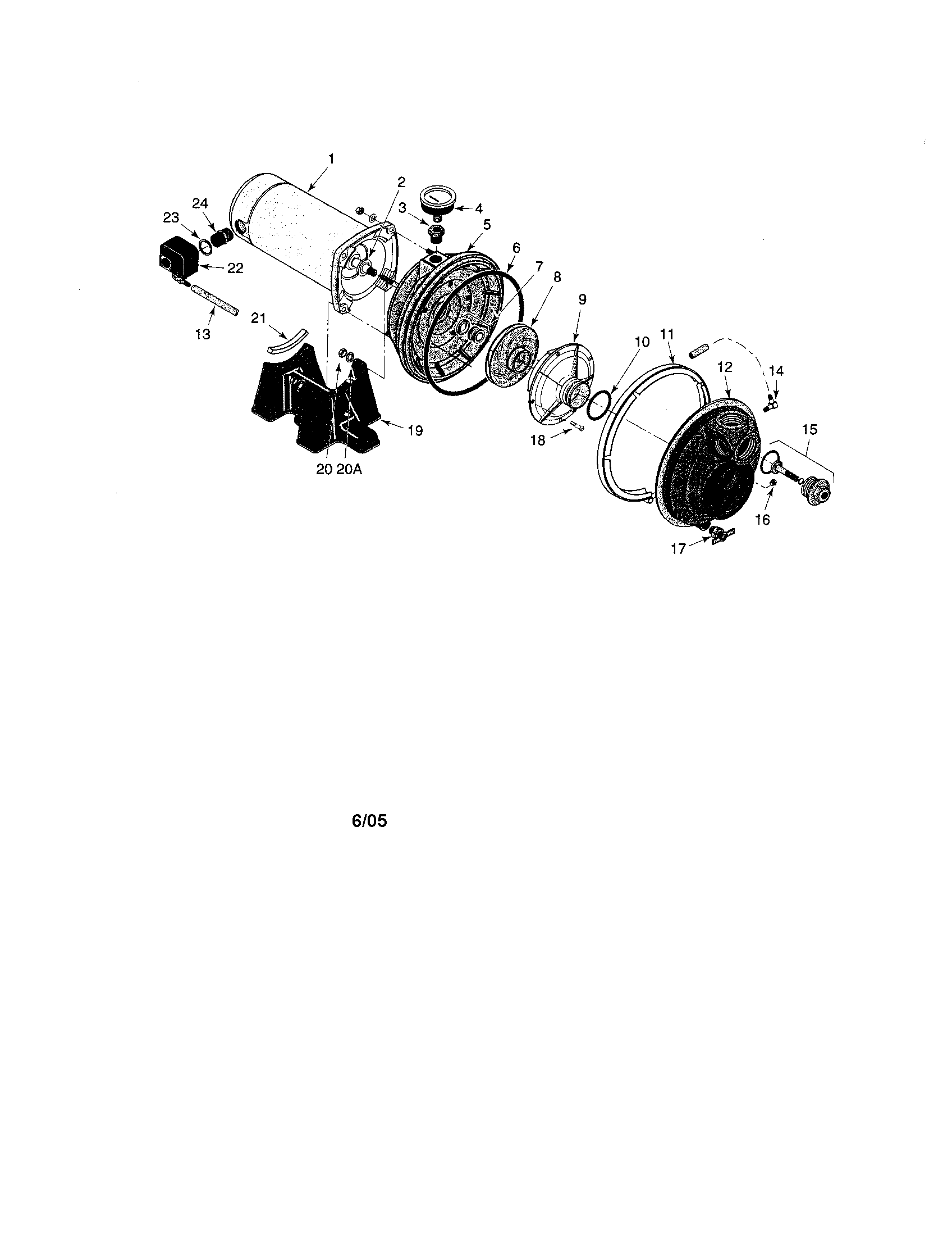 Motor/pump body/base