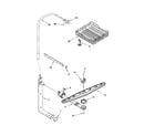 Whirlpool DU945PWPT0 upper dishrack and water feed diagram