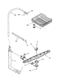 Upper dishrack and water feed