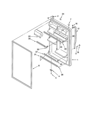 Refrigerator door