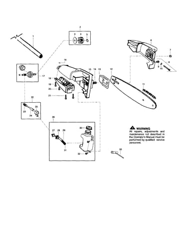 Chain/bar/fuel tank