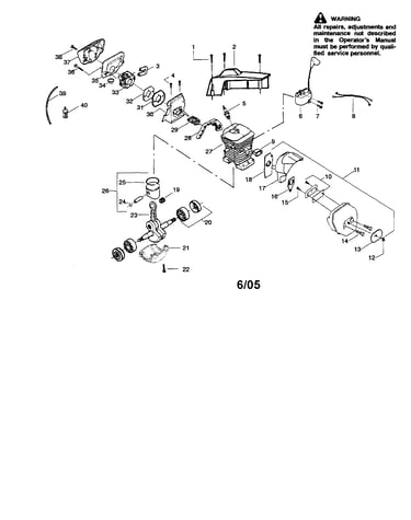 Cylinder/shield/crankshaft