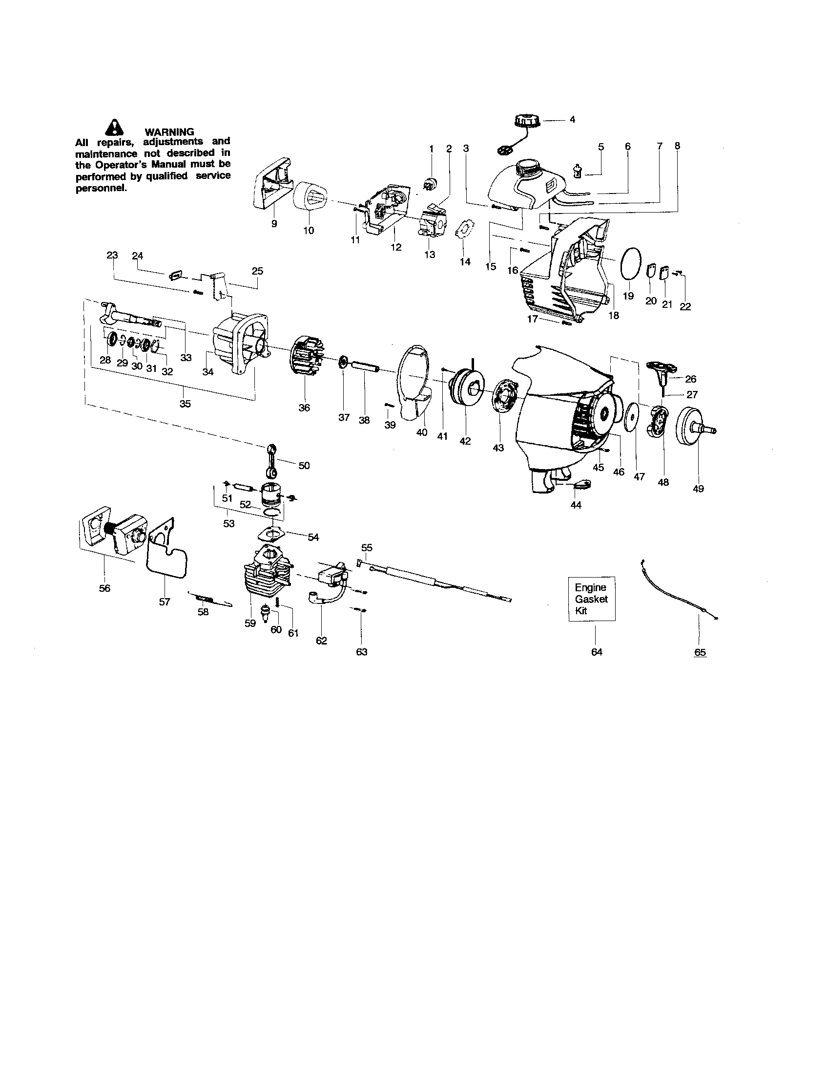 Cylinder/crankshaft/crankcase