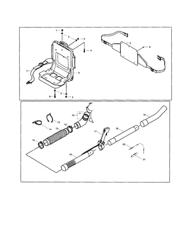 Knapsack frame/case/pipes