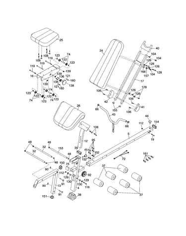 Backrest/curl pad/rail