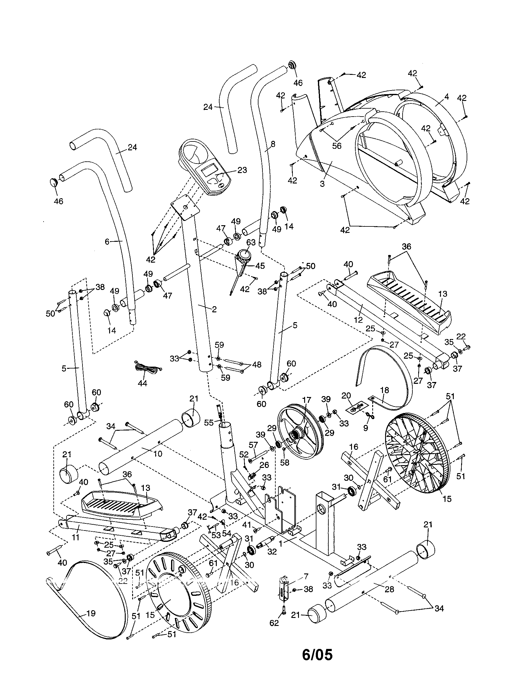 Elliptical assembly