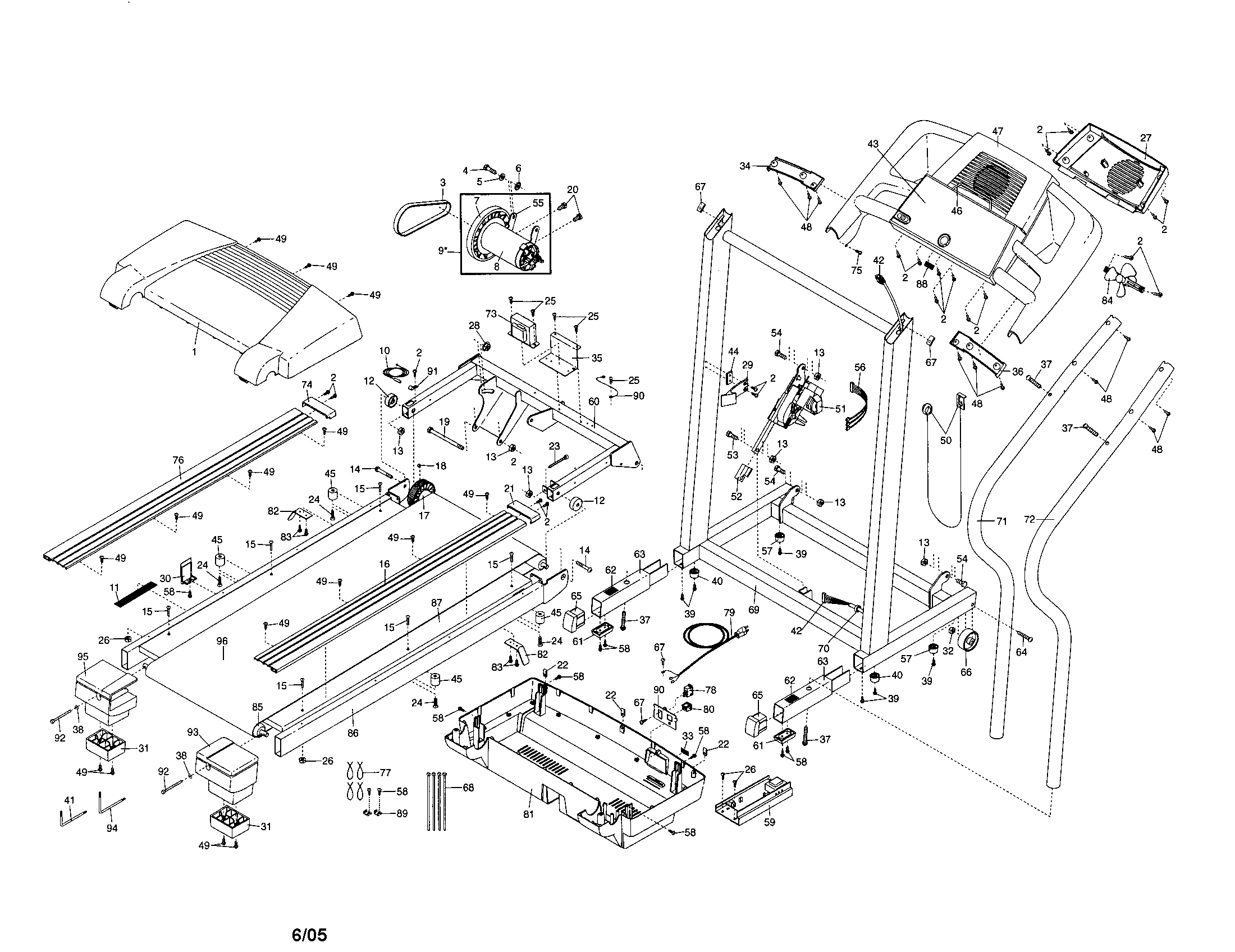 Treadmill assembly