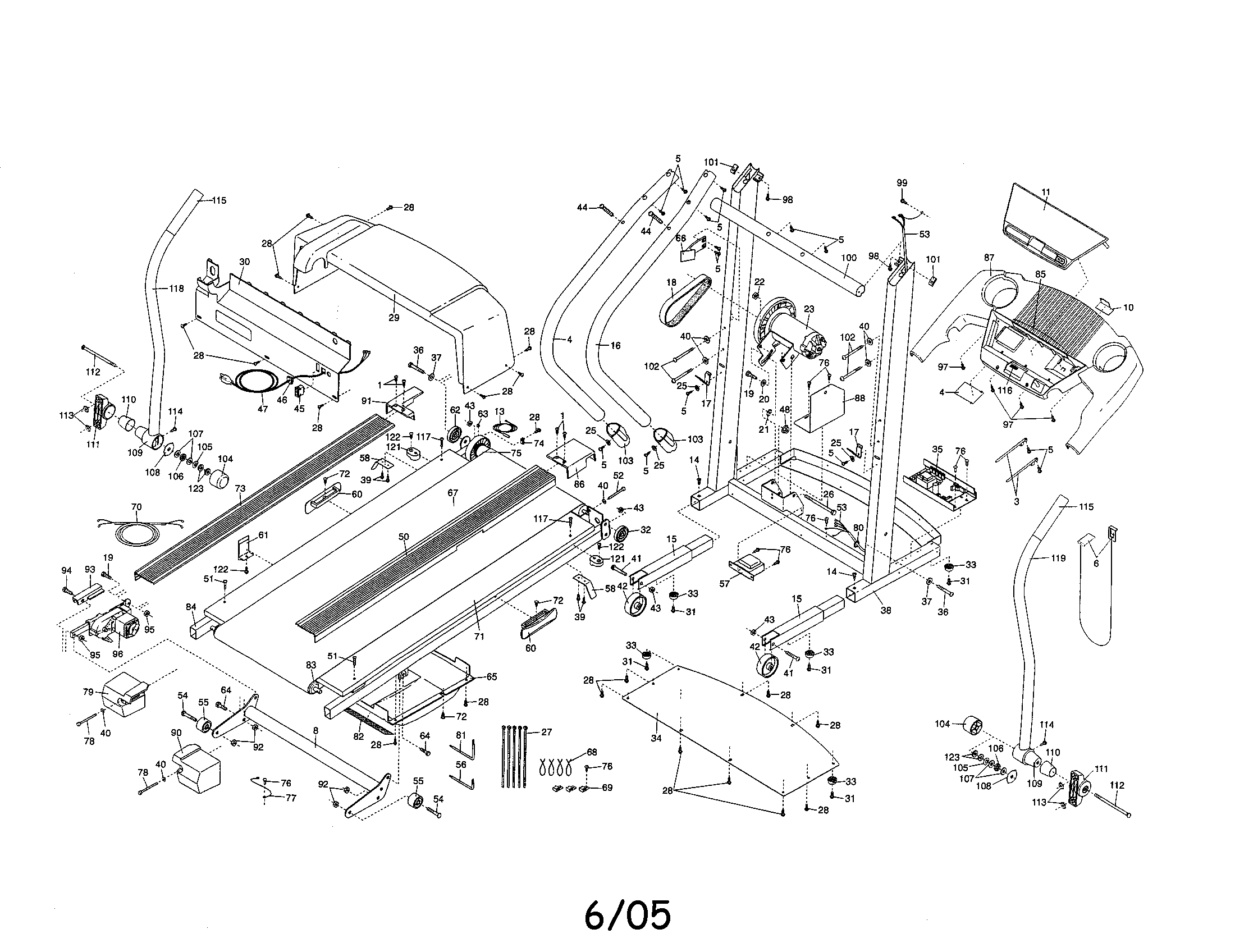 Treadmill assembly
