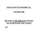 Air compressor (inwarranty note)