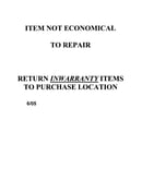 Air compressor (inwarranty note)
