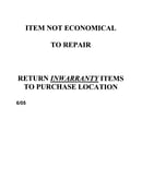 Air compressor (inwarranty note)