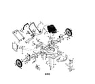 American Yard Products HSDSP2255A engine/housing/handle diagram