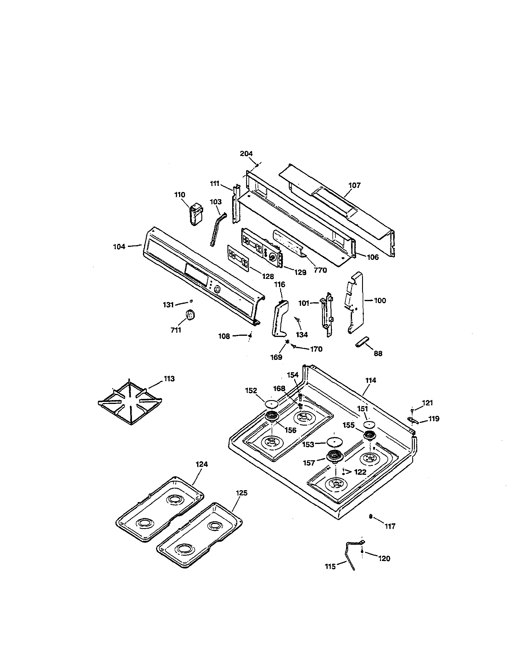 CONTROL PANEL/COOKTOP