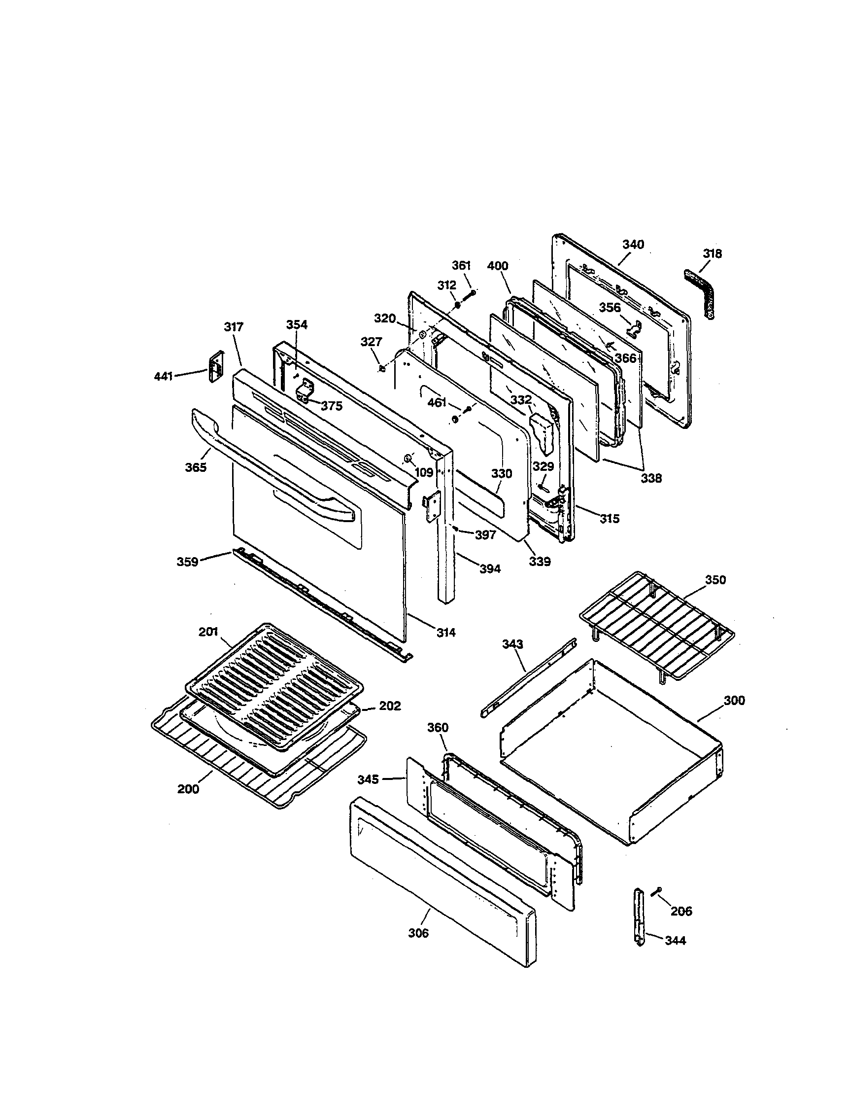 DOOR AND DRAWER ASSEMBLY