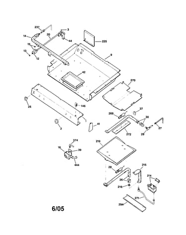Burner box/deflector/burner bake