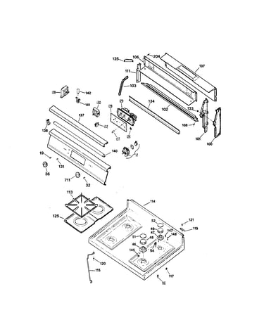 Cover/range top/pan unit