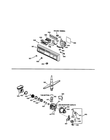 Escutcheon and motor pump mechanism