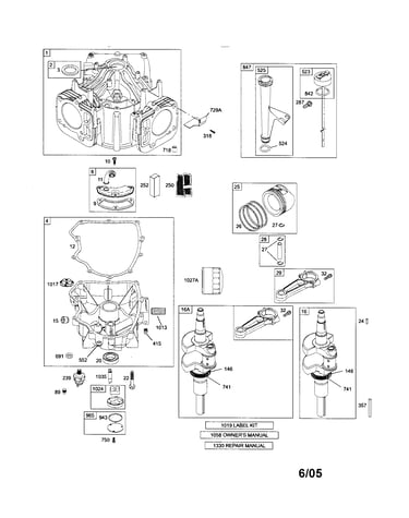 Cylinder/sump-engine/crankshaft