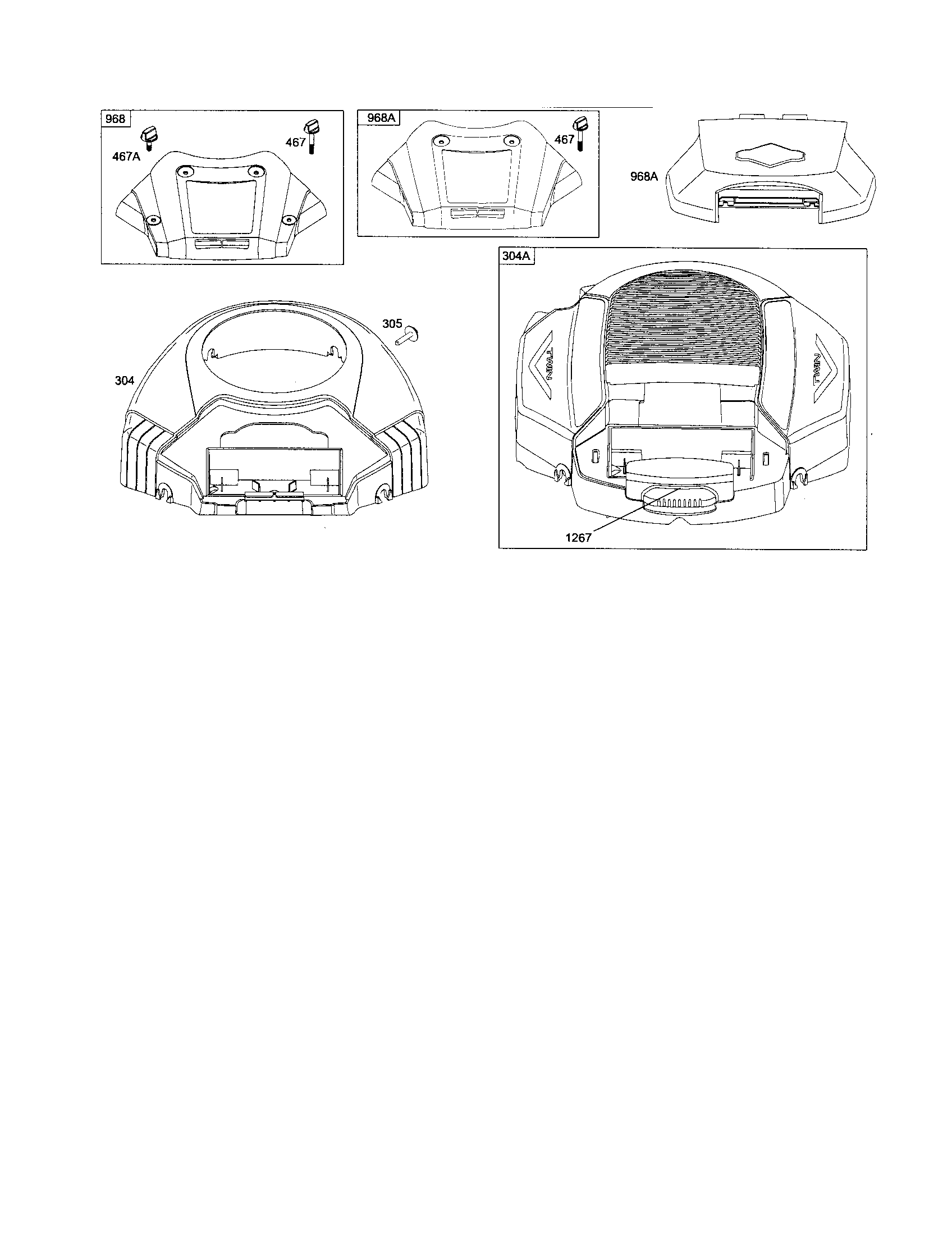 Blower housing/air cleaner cover