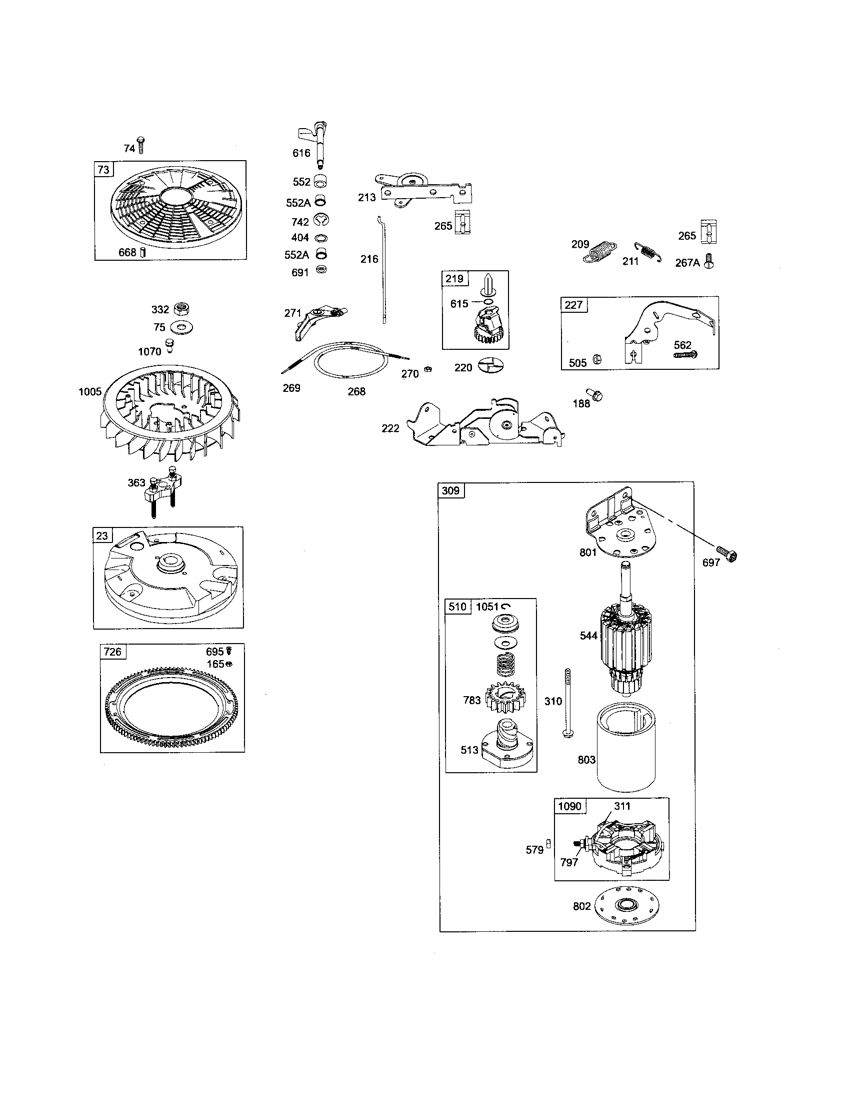 Motor-starter/flywheel