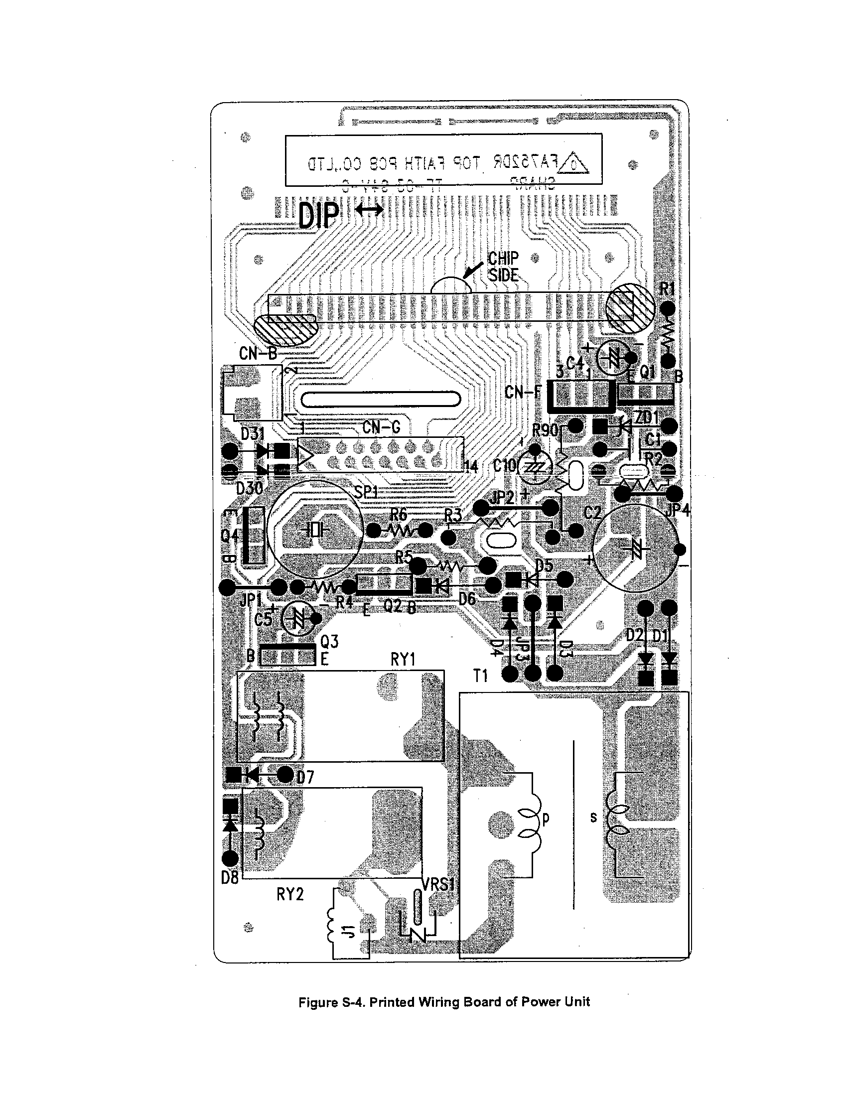 Printed wiring board of power unit