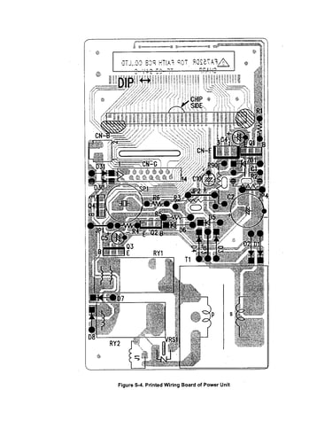 Printed wiring board of power unit