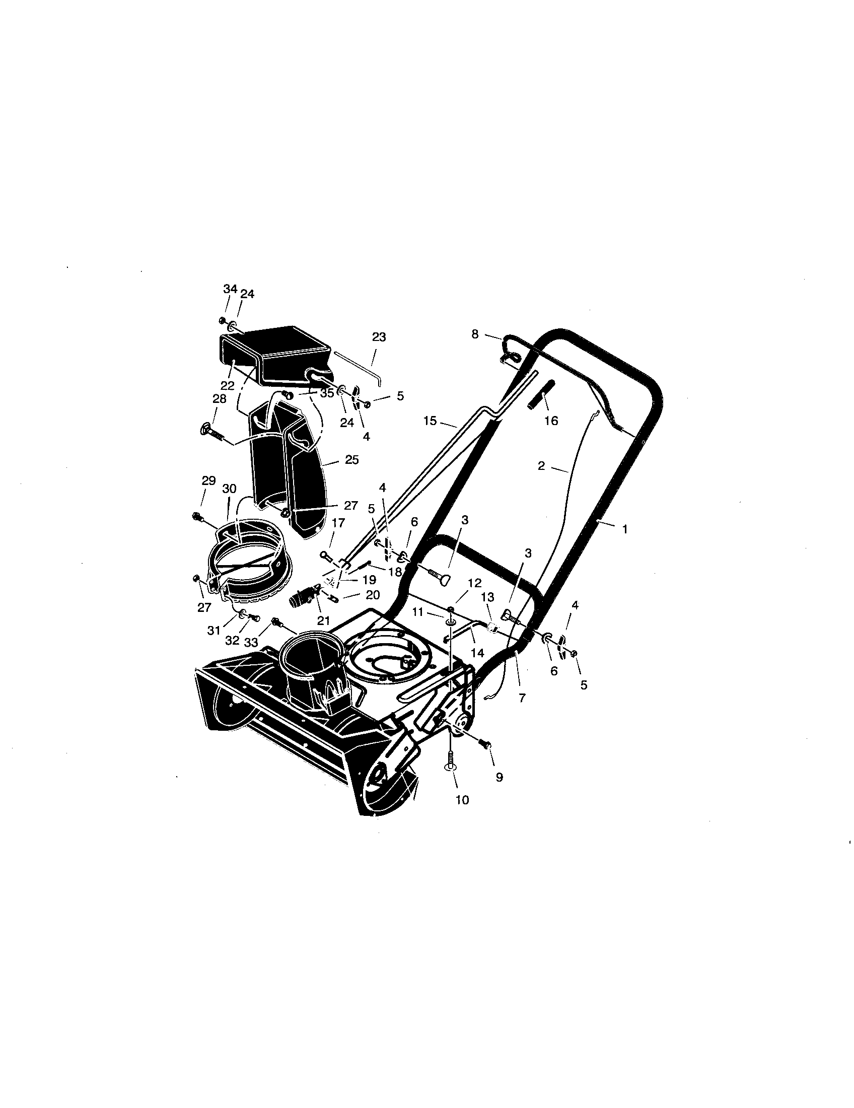Handle and discharge components